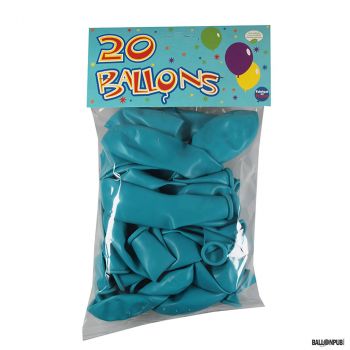 Lot de 20 ballons bleu latex 25cm