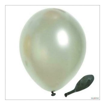 Lot de 20 ballons latex argent métallisé 28cm