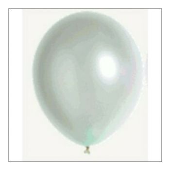 Lot de 20 ballons latex blanc métallisé 28cm