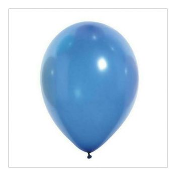 Lot de 20 ballons latex bleu métallisé 28cm