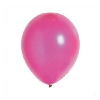 Lot de 20 ballons latex fuchsia métallisé 28cm