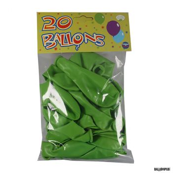 Lot de 20 ballons vert latex 25cm