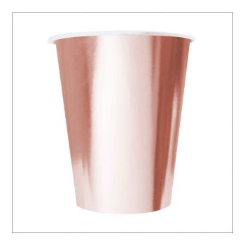 Lot de 20 gobelets papiers rose gold 53cl