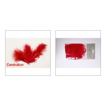 Lot de 20 plumes décoratives rouge 10cm