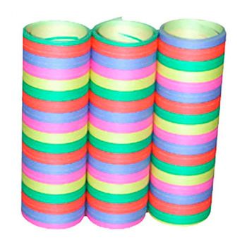 Lot de 3 rouleaux de 18 serpentins multicolore