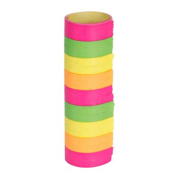 Lot de 3 rouleaux serpentins fluo 4m