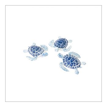 Lot de 3 tortues résine