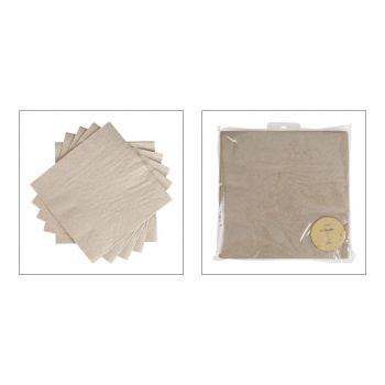 Lot de 30 serviettes kraft écologiques 33cm