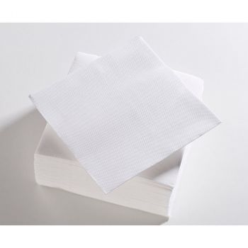 Lot de 40 serviettes papier blanches 38x38cm