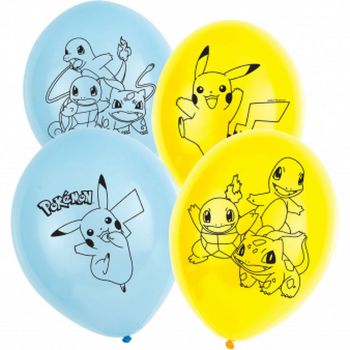 Lot de 5 ballons en latex Pokémon 28cm