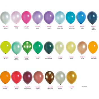 Lot de 50 ballons muticolore latex 30cm