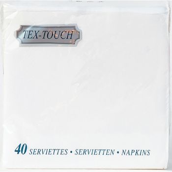 Lot de 50 serviettes tendances blanches 38x38cm