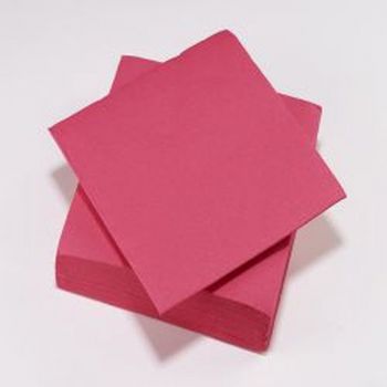 Lot de 50 serviettes tendances fuchsia 38x38cm