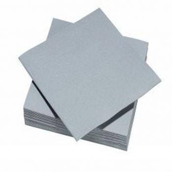 Lot de 50 serviettes tendances grises 38x38cm