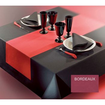 Lot de 50 serviettes voie sèche bordeaux 40x40cm