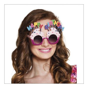 Lunettes happy birthday multicolore