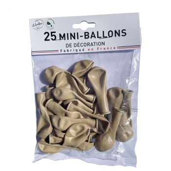 Mini ballons opaque beige x25