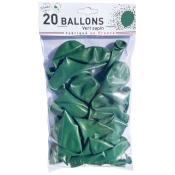 Mini ballons opaque rose vert sapin x25