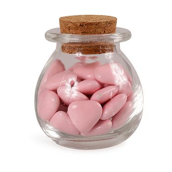 Mini pot rond en verre bouchon liège 5cm