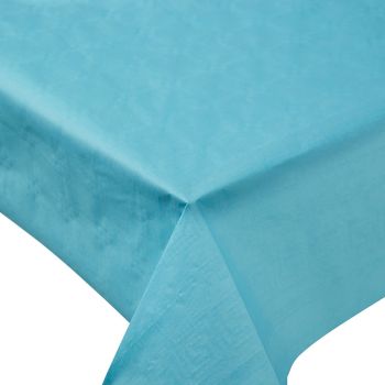 Nappe bleu ciel damassée 6m