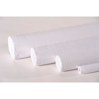 Rouleau de nappe en papier damassé Blanche