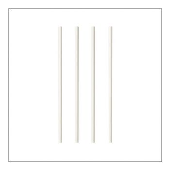 Pailles papier Blanches x100