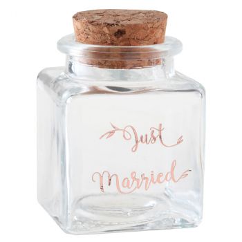 Pot carré just married transparent