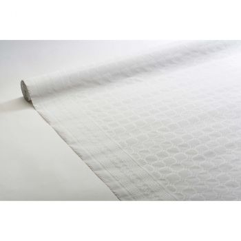 Rouleau de nappe papier damassé blanche 50m