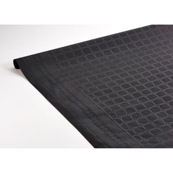 Rouleau de nappe papier damassé noire 6m