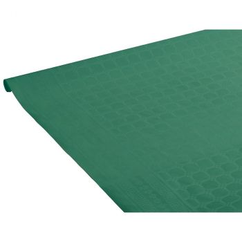 Rouleau de nappe papier damassé vert sapin 6m