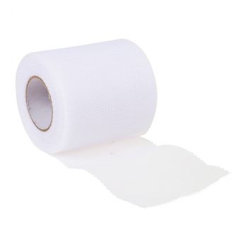 Rouleau de tulle blanc 8cm