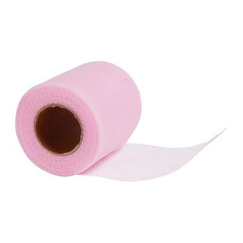 Rouleau tulle uni 8cmx20m rose