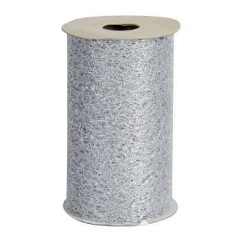 Ruban de table glitter 10cmx5m argent