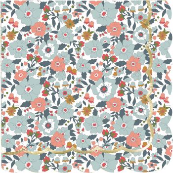 Serviette fleurie x16