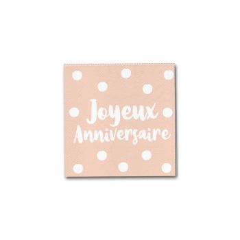 Serviettes à poids joyeux anniversaire x12