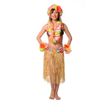 Set Hawai fleurs d'hibiscus multicolore