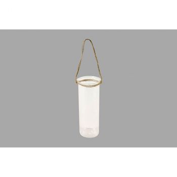 Suspension vase tube en verre