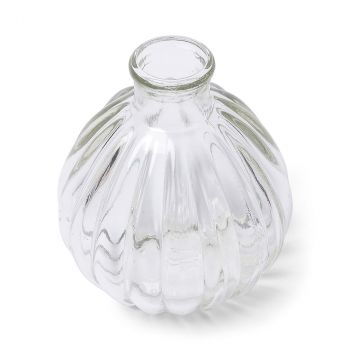 Vase boule en verre retro 9,5cm