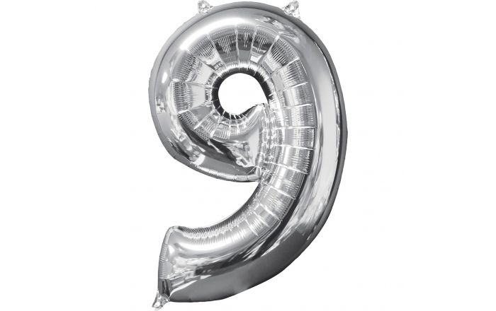 Ballon aluminium chiffre noir 66 cm - Vegaooparty