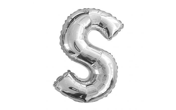 Ballon aluminium lettre S argent 26cm