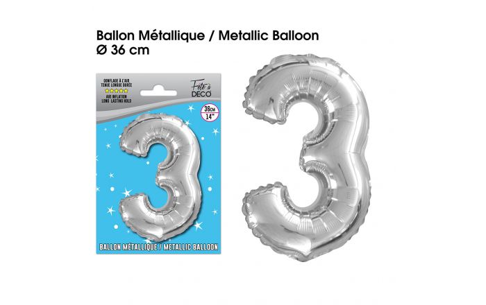 Ballon Chiffre 3 Or