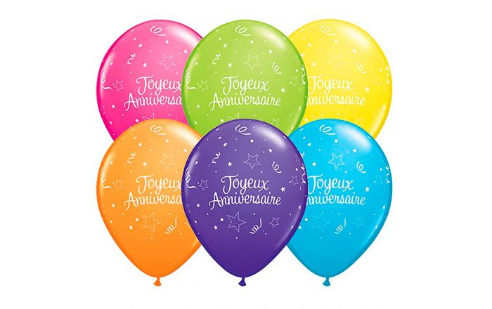 Ballon Latex Imprime Joyeux Anniversaire Etoile 28cm Ballon Latex Imprime Joyeux Anniversaire Etoile 28cm