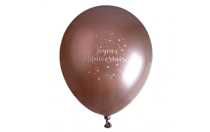 Ballon 18 ans Argent Anniversaire x6 en latex