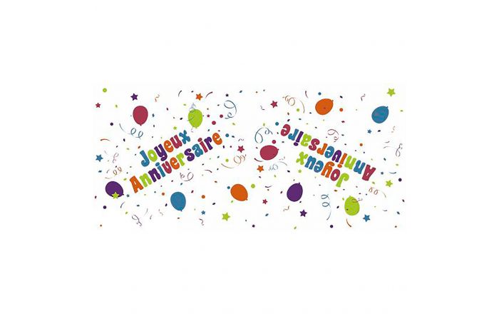 Chemin De Table Joyeux Anniversaire Ballons Colores30cmx5m