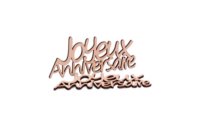 Lot De 4 Decorations Joyeux Anniversaire Rose 3 5x11 5cm