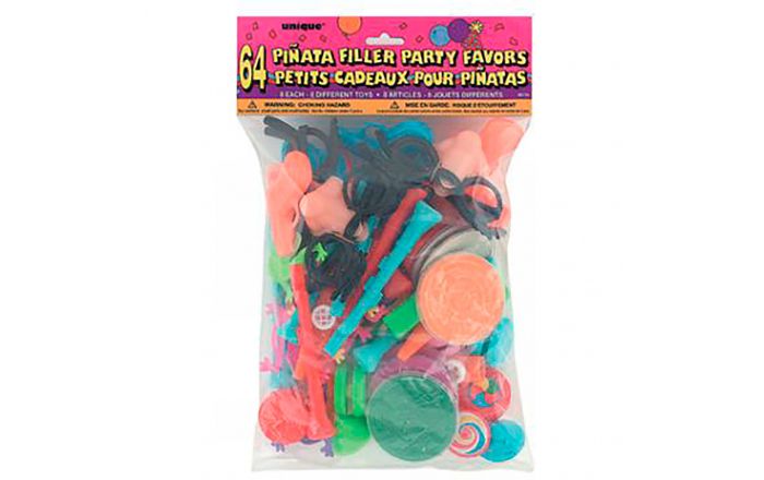 Lot de 64 jouets à pinata